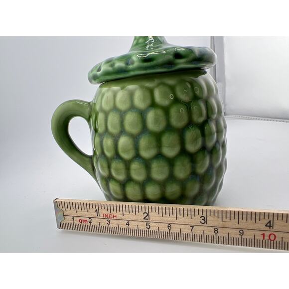 Green Sugar Bowl Vintage‎ Cute Abstract Fairy - Picture 8 of 9